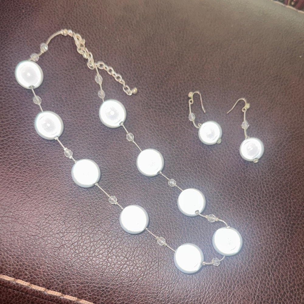 Reflection necklace & earrings